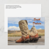 Boots uit South Dakota Briefkaart (Voorkant / Achterkant)