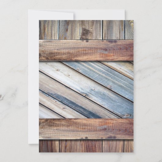 Boots van boerderijhout Cowboy Western country Bru Kaart (Achterkant)