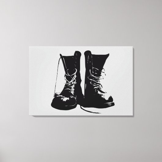 Boots (zwarte versie) canvas afdruk (Voorkant)