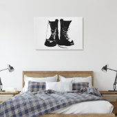 Boots (zwarte versie) canvas afdruk (Insitu (Slaapkamer))