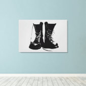 Boots (zwarte versie) canvas afdruk (Insitu (Houten vloer))