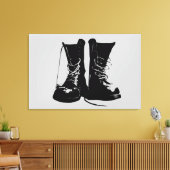 Boots (zwarte versie) canvas afdruk (Insitu (Woonkamer))