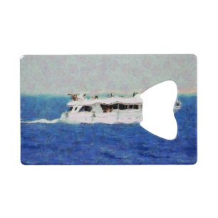 Bootschilderij Creditkaart Flessenopener