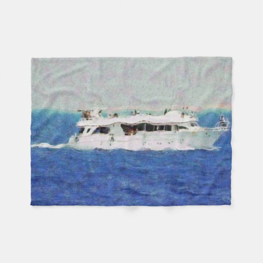 Bootschilderij Fleece Deken (Voorkant (Horizontaal))