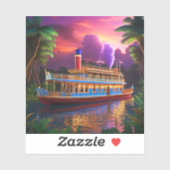 Bootsfahrt auf dem Amazonas Sticker (Vel)