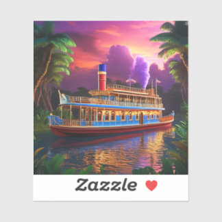 Bootsfahrt auf dem Amazonas Sticker