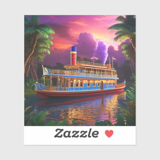 Bootsfahrt auf dem Amazonas Sticker (Vel)