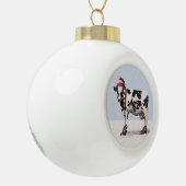 Bootsie De kerstversiering van de Koe Keramische Bal Ornament (Links)