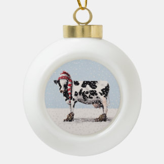 Bootsie De kerstversiering van de Koe Keramische Bal Ornament