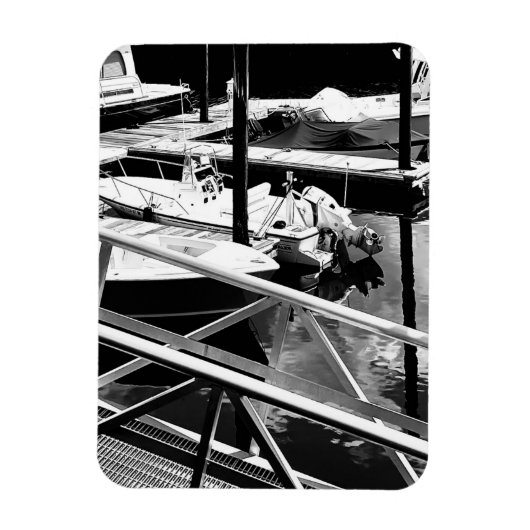 Bootsteiger Pier Werven Zeekant Zeevaart Foto Magneet (Verticaal)