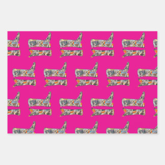 Bootsy Baby Collage boots wrapping paper sheets