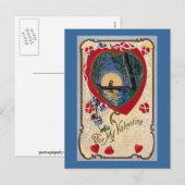 Boottocht met Moonlight  Valentijn Feestdagenkaart (Voorkant / Achterkant)