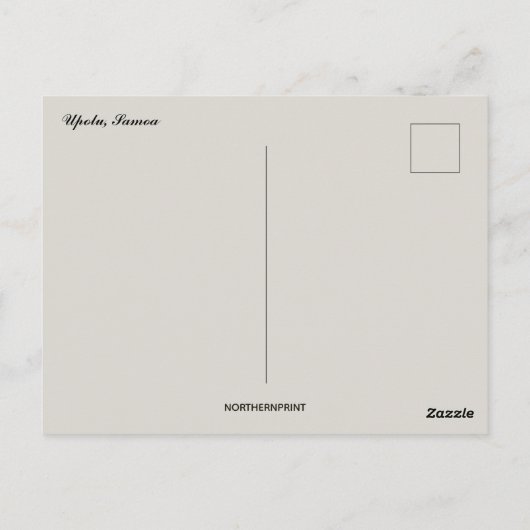 Boottocht op Upolu Samoa Briefkaart (Achterkant)