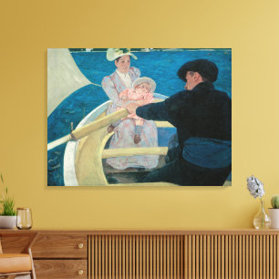 Boottochtje van Mary Cassatt, Vintage Fine Art Canvas Afdruk