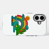 Boottochtlandschap onder de zon, wolken en regenbo Case-Mate iPhone case (Achterkant (horizontaal))