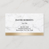 Bootverhuur & verkoop Modern Goud Border Marmer Visitekaartje (Achterkant)