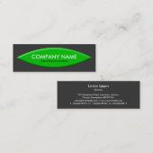 Bootvorm - Groen met Donkergrijs Mini Visitekaartje (Voorkant / Achterkant)