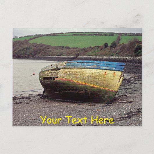  bootwrak, Cornwall, VK Briefkaart (Voorkant)