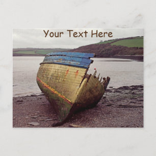 bootwrak, Cornwall, VK Briefkaart