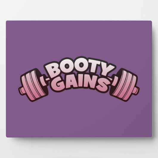 Booty Gains - Women's Novelty Motivatie Workout Fotoplaat (Voorkant)
