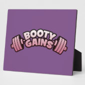 Booty Gains - Women's Novelty Motivatie Workout Fotoplaat (Zijkant)