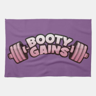 Booty Gains - Women's Novelty Motivatie Workout Theedoek