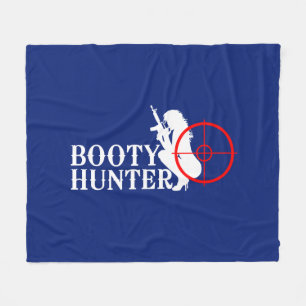 Booty Hunter op Navy Blue Fleece Deken