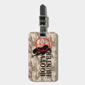 Booty Hunter op woestijn Camo Bagagelabel (Voorkant verticaal)