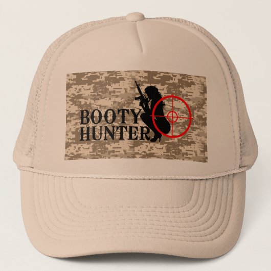 Booty Hunter op woestijn Camo Trucker Pet (Voorkant)