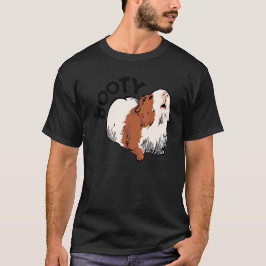 Booty Pig Graphic Guinea Pig Owner Pet Cavy Animal T-shirt (Voorkant)
