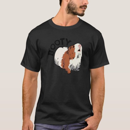Booty Pig Graphic Guinea Pig Owner Pet Cavy Animal T-shirt (Voorkant)