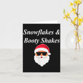 Booty Shake Christmas Funny Naughty Dirty Raunchy  Kaart (Gele Bloem)