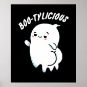 Bootylicious Funny Ghost Pun Dark BG Poster (Voorkant)