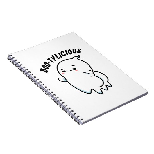 Bootylicious Funny Halloween Dancing Ghost Pun Notitieboek (Rechterzijde)