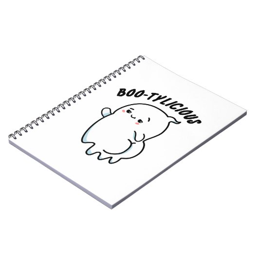 Bootylicious Funny Halloween Dancing Ghost Pun Notitieboek (Linkerzijde)