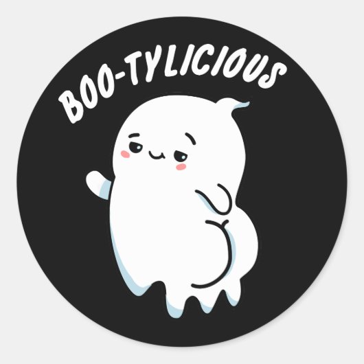 Bootylicious Grappige Ghost Pun Ronde Sticker (Voorkant)