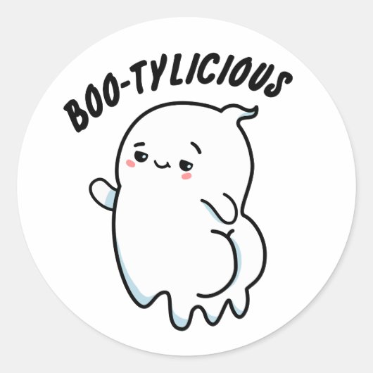 Bootylicious Grappige Ghost Pun Ronde Sticker (Voorkant)