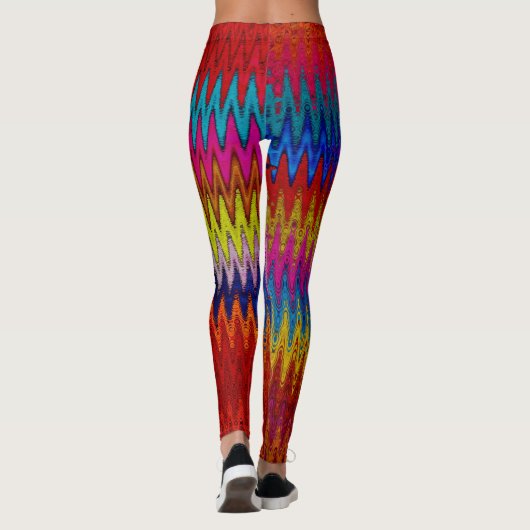 Bootyliscious Liquid Paint Rainbow Stropdas-dye St Leggings (Achterkant)