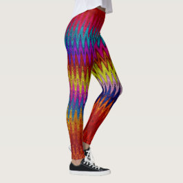 Bootyliscious Liquid Paint Rainbow Stropdas-dye St Leggings