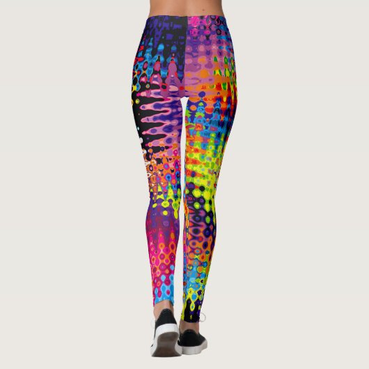 Bootyliscious Liquid Rainbow Jamaica Rave Leggings (Achterkant)