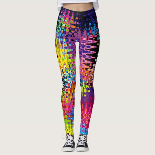 Bootyliscious Liquid Rainbow Jamaica Rave Leggings (Voorkant)