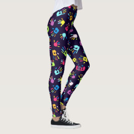 Bootyliscious Liquid Rave Hand Paint Party Leggings