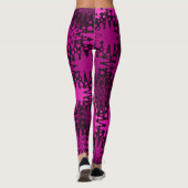 Bootyliscious Vloeibare Roze Posies Rave Leggings (Achterkant)