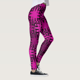 Bootyliscious Vloeibare Roze Posies Rave Leggings