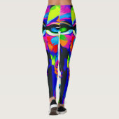 Bootylistische vloeibare regenboogleeuw Dierafdruk Leggings (Achterkant)