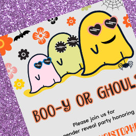 Booy of Ghoul 70s Ghost Halloween Geslacht onthull Kaart