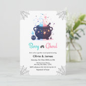 Booy of Ghoul Cauldron Halloween Geslacht Onthulle Kaart (Staand voorkant)