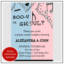 Booy of ghoul Griezige Halloween geslacht onthulli