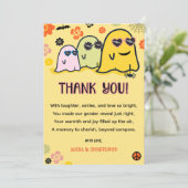 Booy of Ghoul Groovy Ghost Halloween Geslacht onth Bedankkaart (Staand voorkant)