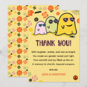 Booy of Ghoul Groovy Ghost Halloween Geslacht onth Bedankkaart (Voorkant / Achterkant)